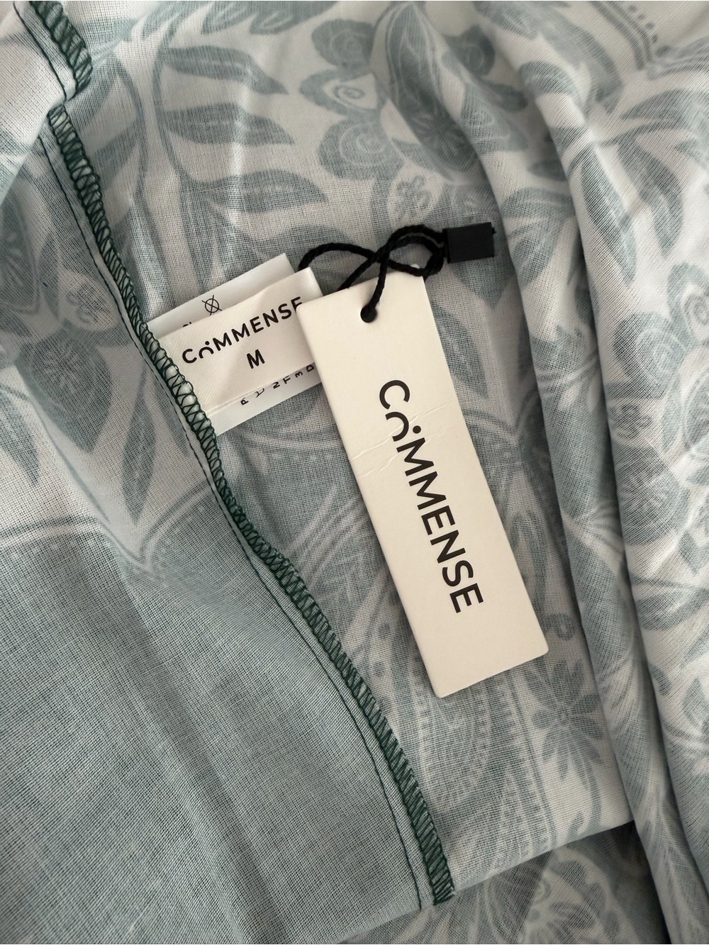 Commense Printed Green Dress with Belt - Picture 10 of 10